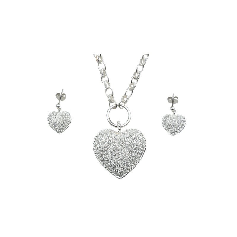 COLGANTE CORAZON + PENDIENTES