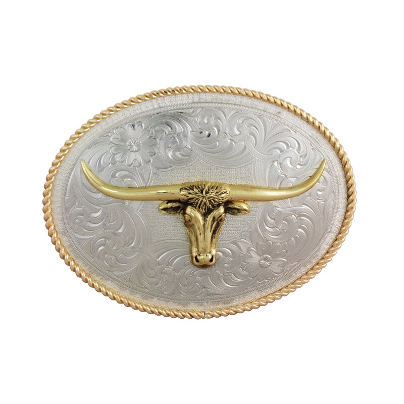 HEBILLA Nº 14 SILVERSMITH LONGHORN OVAL